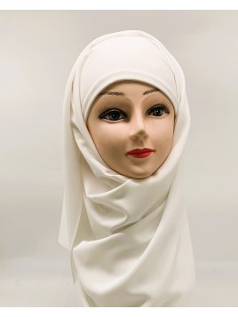 Hijab en Jazz lisse - blanc...