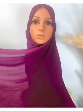 Hijab En Mousseline Couleur...
