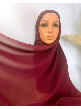 Hijab En Mousseline Couleur...