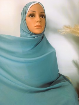 Hijab En Mousseline Couleur...