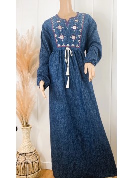 Gandoura Molletonnée - Bleu...