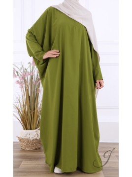 Abaya Papillon Vert Olive -...