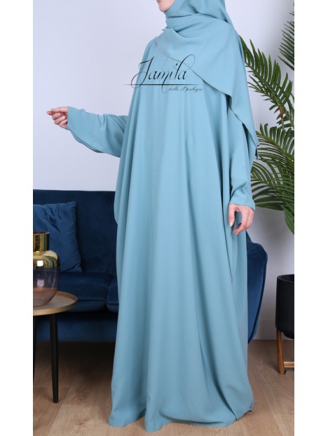 Abaya Papillon Emeraude - Jamilla - Tissu Microfibre