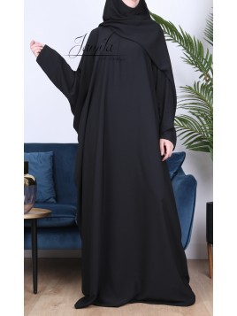 Abaya Papillon Noire - Jamilla - Tissu Microfibre