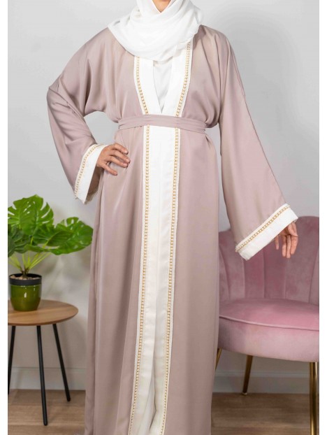 Princesse De Dubaï Marron Clair - Abaya De DubaÏ