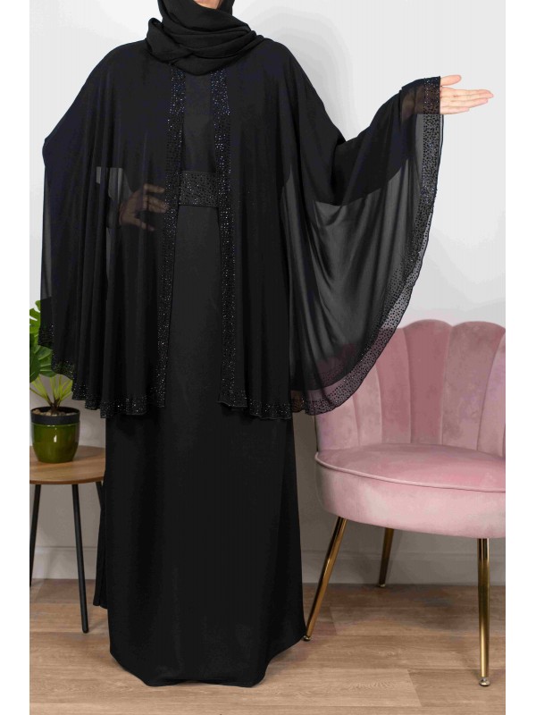 Papillon De Dubaï Noir - Abaya De Dubaï