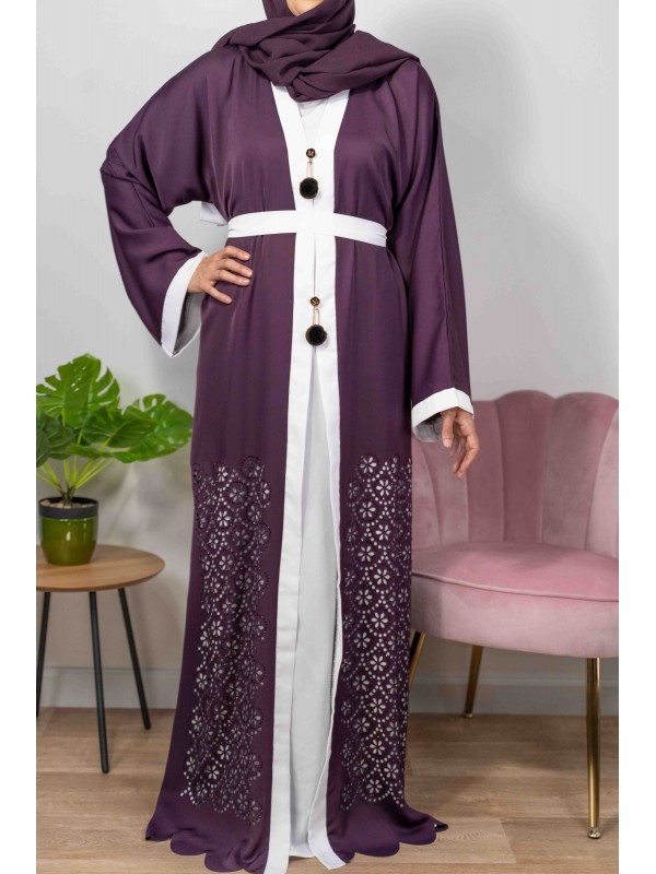 Rita De Dubaï Violette - Abaya - Kimono De Dubaï
