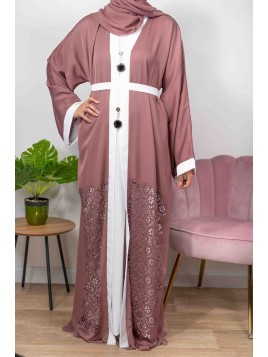 Rita De Dubaï Rose - Abaya - Kimono De Dubaï