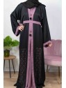 Rita De Dubaï Noire - Abaya - Kimono De Dubaï