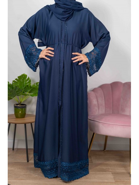 Firdawus De Dubaï Couleur Bleue Marine - Abaya De Dubaï