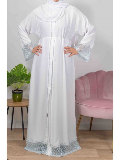 Firdawus De Dubaï Couleur Blanche - Abaya De Dubaï