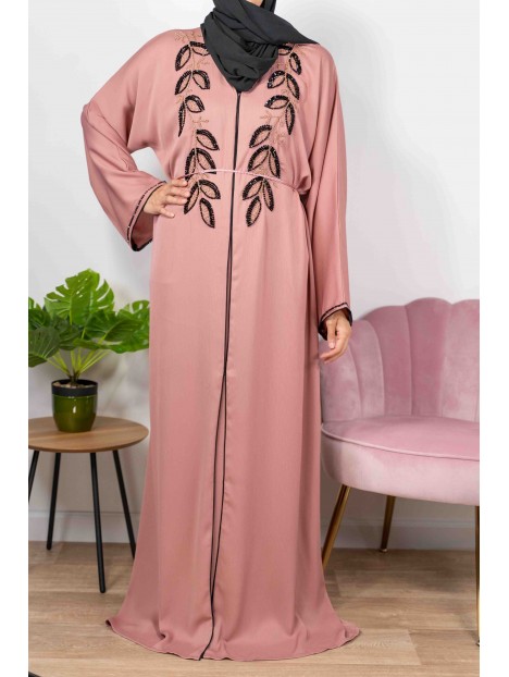 Coquelicot de Dubaï rose - Abaya De Dubaï