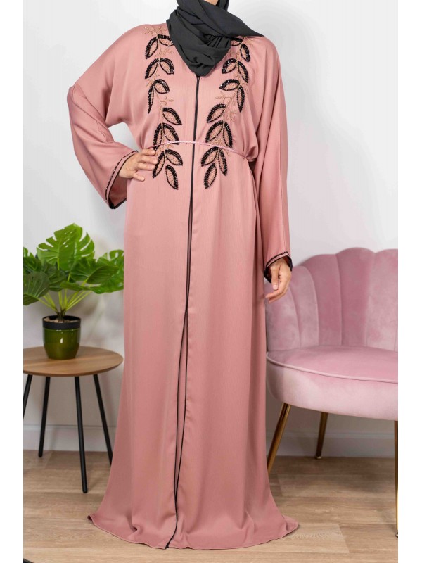 Coquelicot de Dubaï rose - Abaya De Dubaï