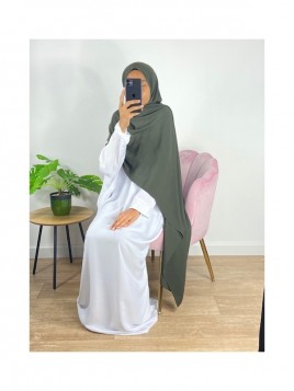 Hijab Soie De Médine Vert Kaki
