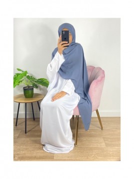 Hijab Soie De Médine Bleu...